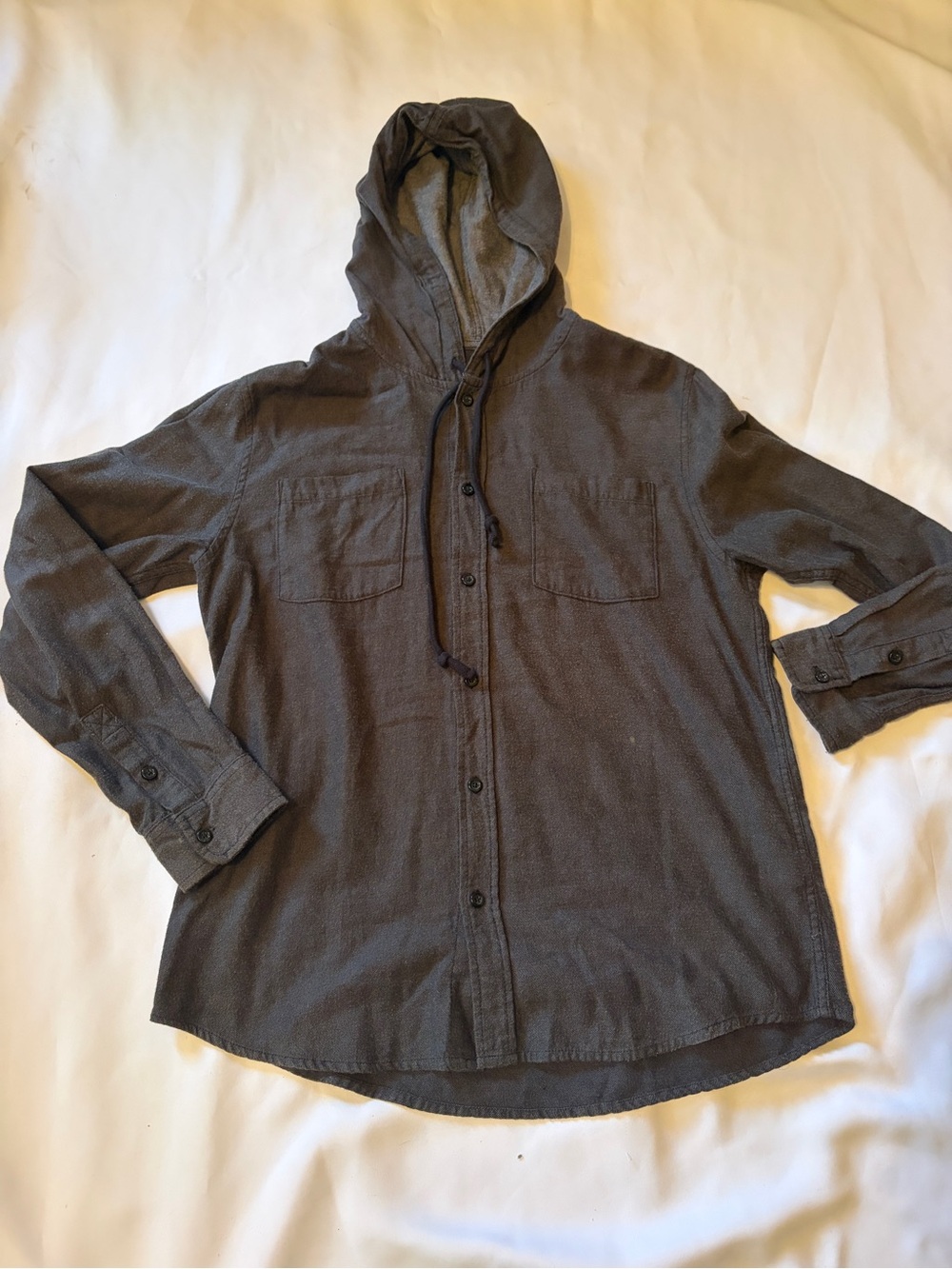 Quiksilver Hooded Shirt Jacket in Charcoal
